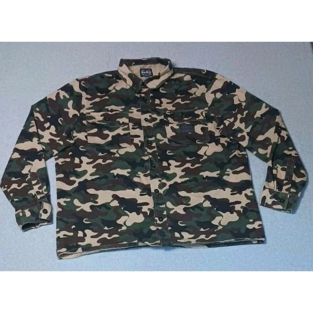 Dogg Supply By Snoop Dogg Button Down Military Style Shacket 2XL Camo Streetwear